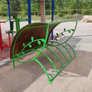 Купить Велопарковка крытая, с веточкой, цв. зеленый в Катаве-Ивановске 