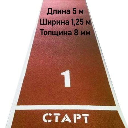 Купить Дорожка для разбега 5 м х 1,25 м. Толщина 8 мм в Катаве-Ивановске 